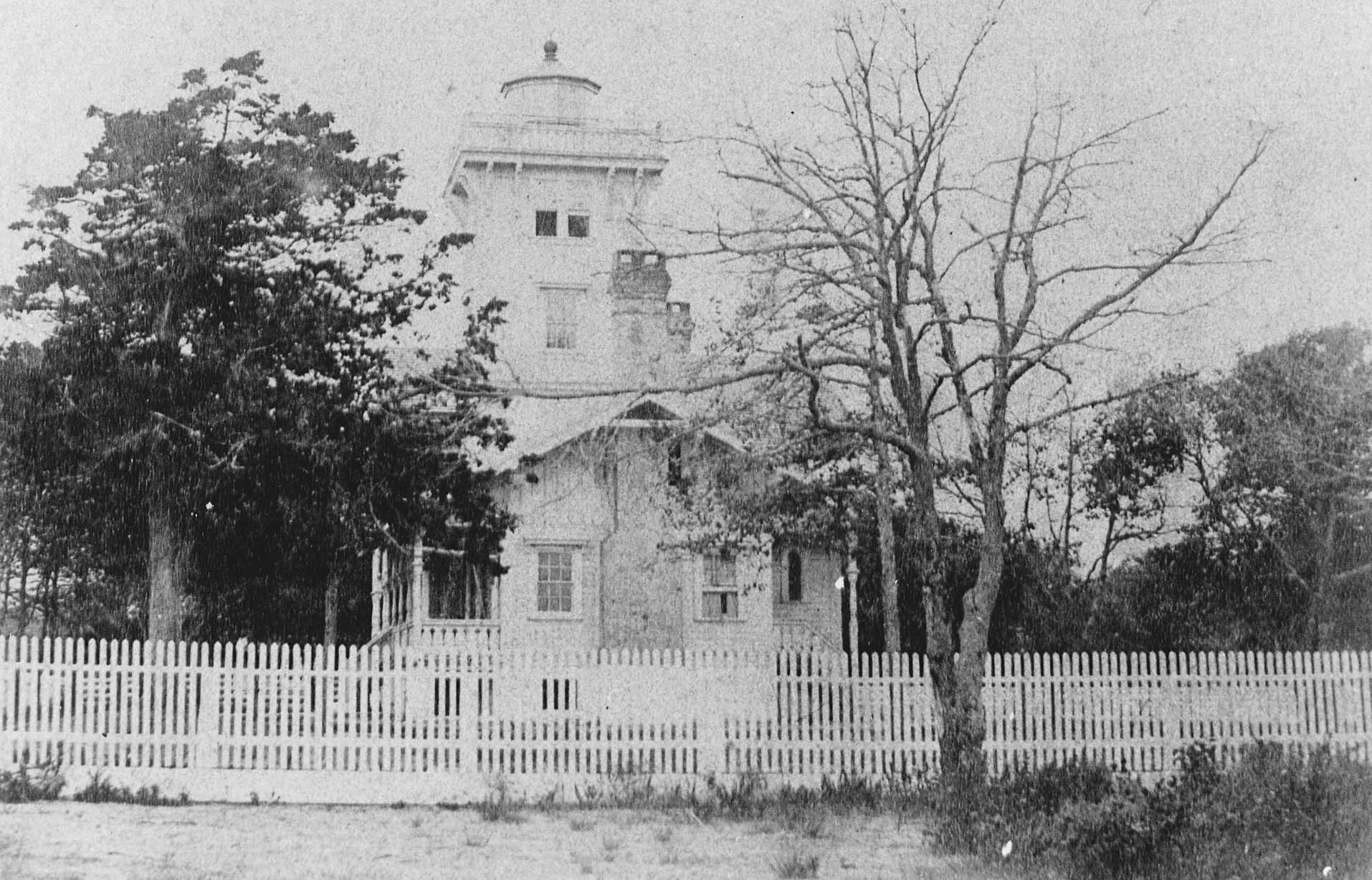 The first known photo of Hereford Inlet Lighthouse, c. 1874